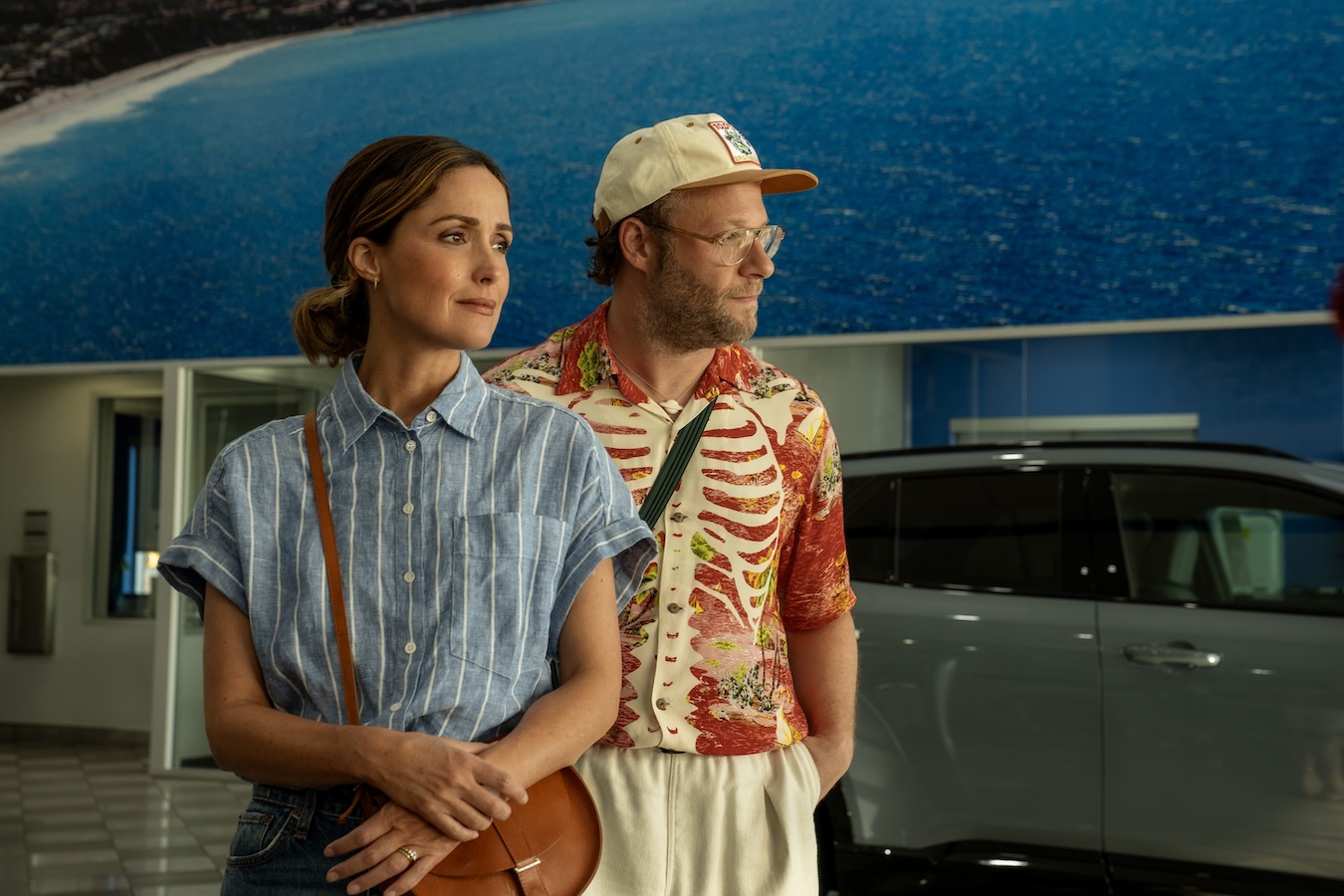 Rose Byrne and Seth Rogen in 'Platonic.' (Apple Studios)