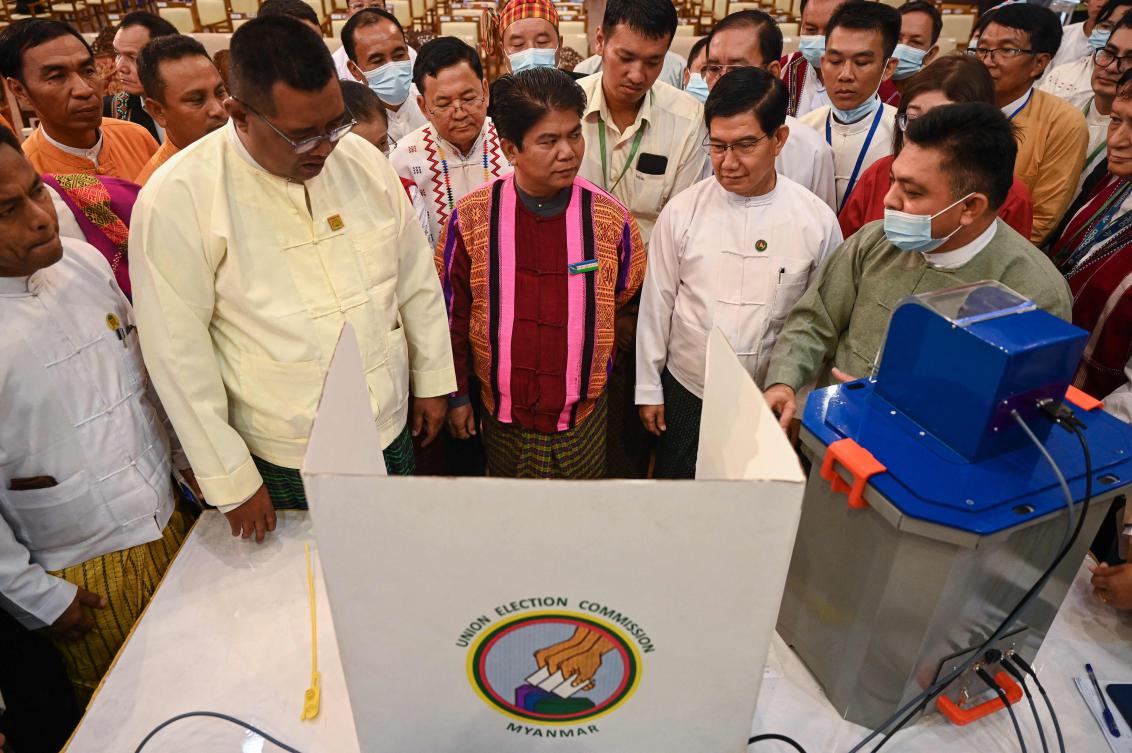 Myanmar's ruling military junta said on August 18, 2025 that the country's election will start on December 28, beginning a phased poll being boycotted by opposition groups and criticised by international monitors. (FILE/AFP)