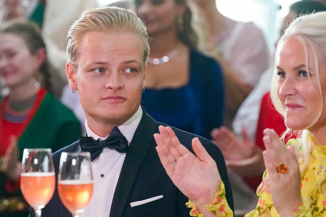 Marius Borg Hoiby sits next to his mother Norwegian Crown Princess Mette-Marit.(File/AFP)