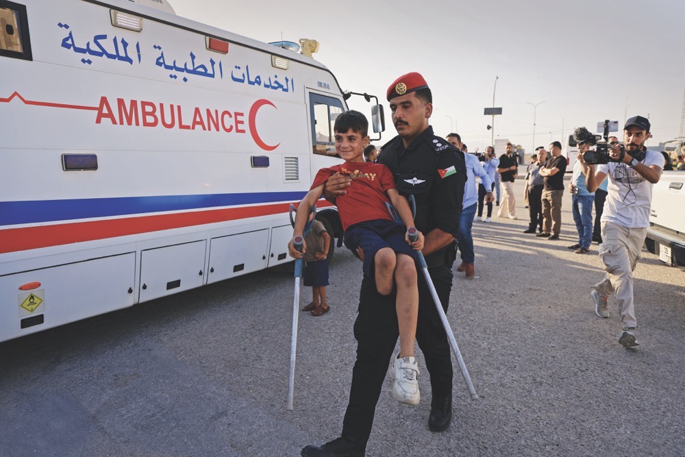 Some 437 Palestinians, including 134 children, have been evacuated to Amman since March as part of the Jordanian medical corridor. (Getty Images)