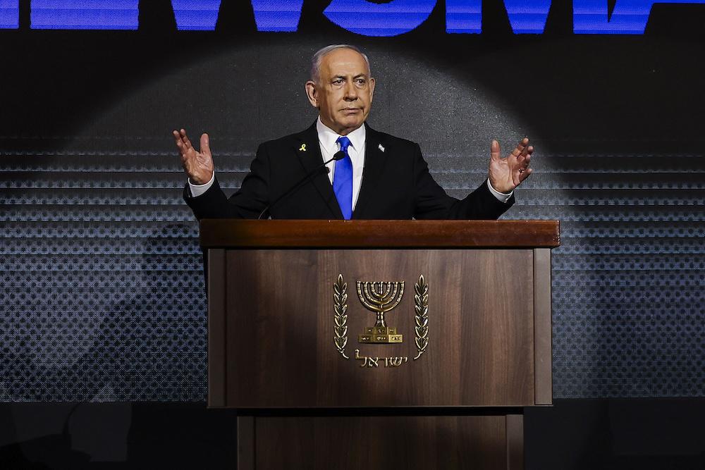 Israeli Prime Minister Benjamin Netanyahu slammed his Australian counterpart Anthony Albanese as a ‘weak politician’ on Tuesday. (AFP)