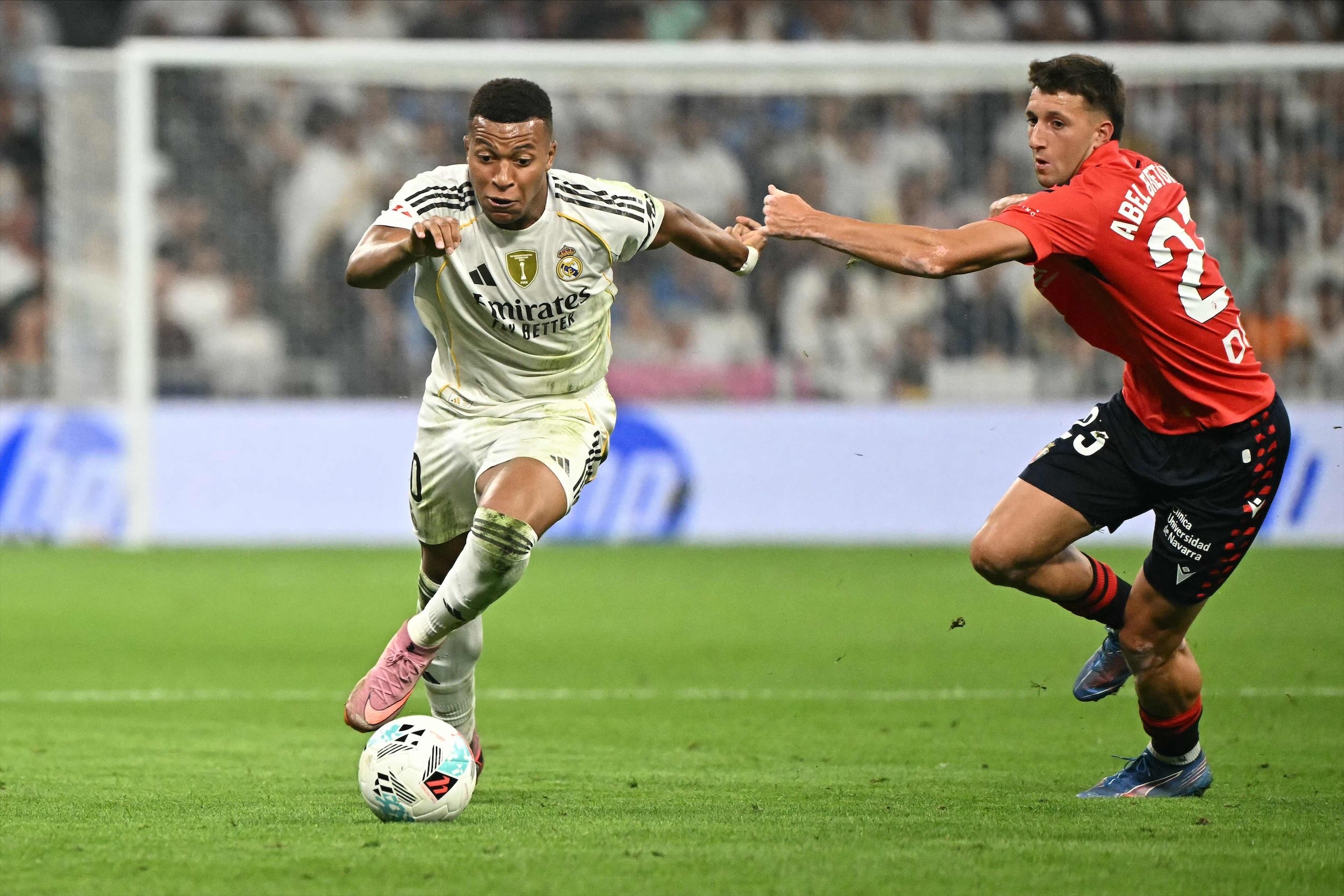 Mbappé, the leading scorer in his debut with Madrid last season, converted a 51st-minute penalty kick to give the hosts the victory. (AFP)