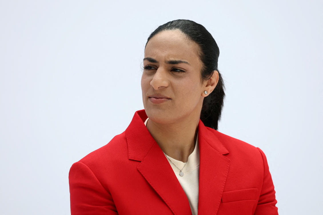 In an interview with French newspaper Nice-Matin on Wednesday, Khelif’s former manager Nasser Yesfah said she had “left the world of boxing.” (REUTERS)