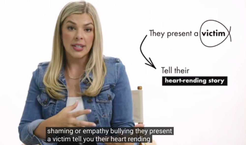In this image from a YouTube video posted on Oct. 15, 2024, Allie Beth Stuckey speaks about issues from her book, “Toxic Empathy: How Progressives Exploit Christian Compassion.” (AP Photo)