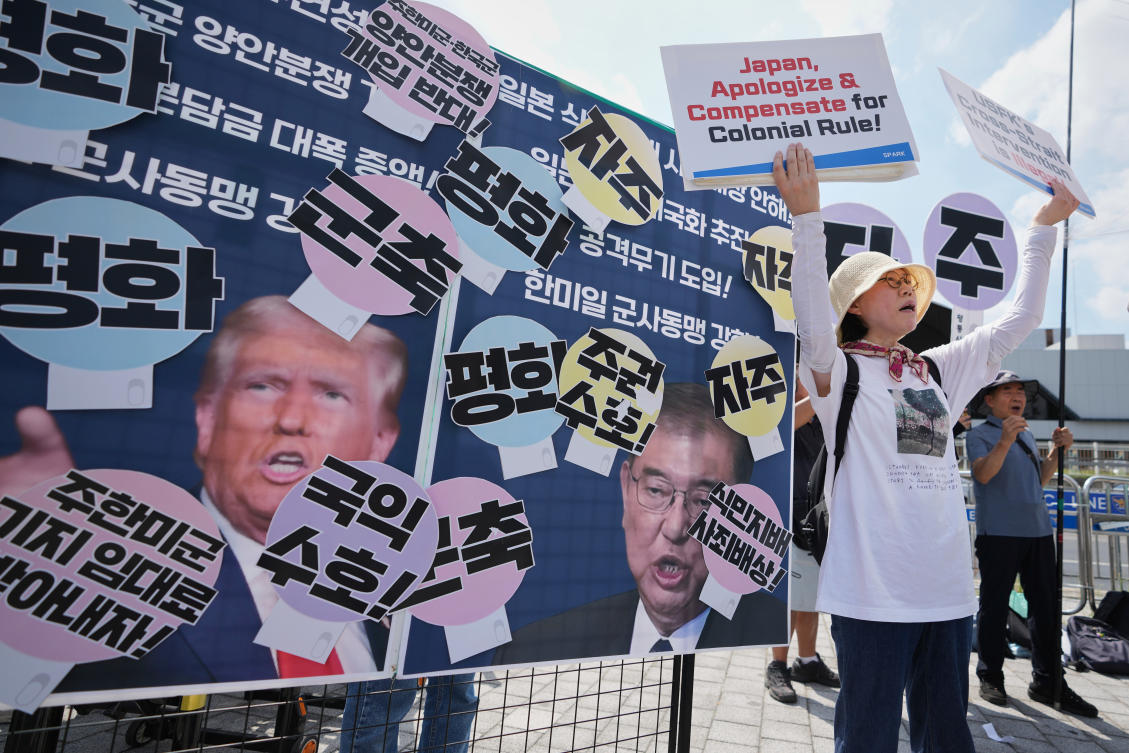The meetings come after Seoul and Tokyo reached trade deals with Washington that spared them from the Trump administration’s highest tariffs, but only after pledging hundreds of billions of dollars. (AP)
