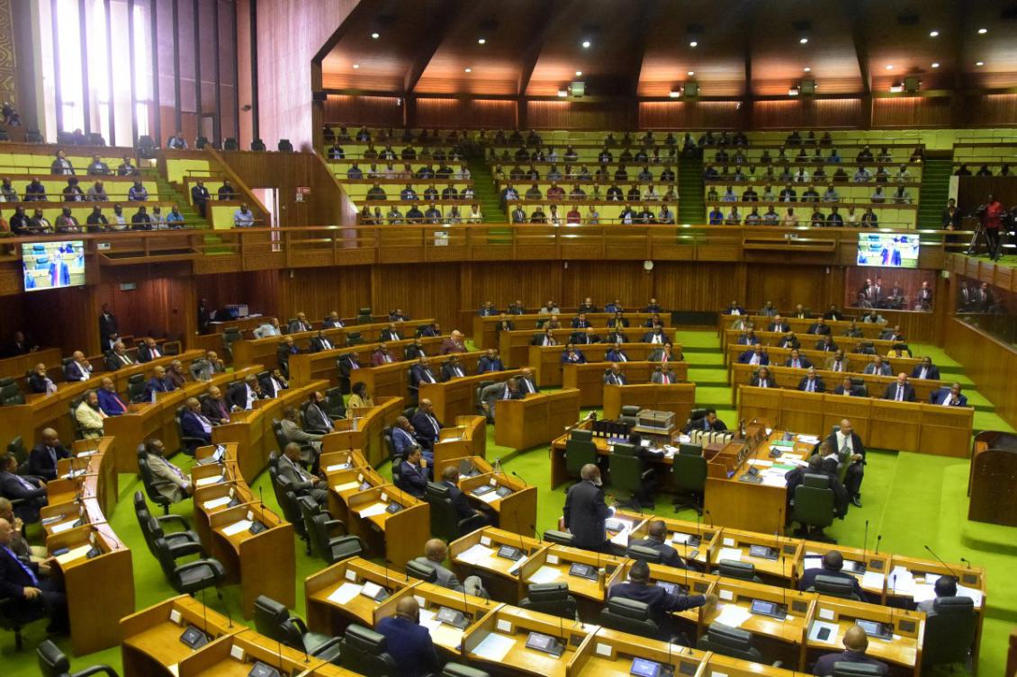 Members of Parliament attend a session during a vote of no-confidence against Papua New Guinea’s Prime Minister James Marape in Port Moresby on April 15, 2025. (AFP)