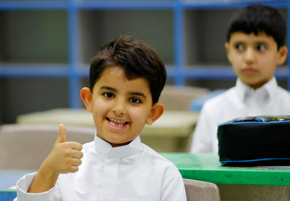 Students in Riyadh began the first day of school on Sunday. (X: @MOE_RYH)