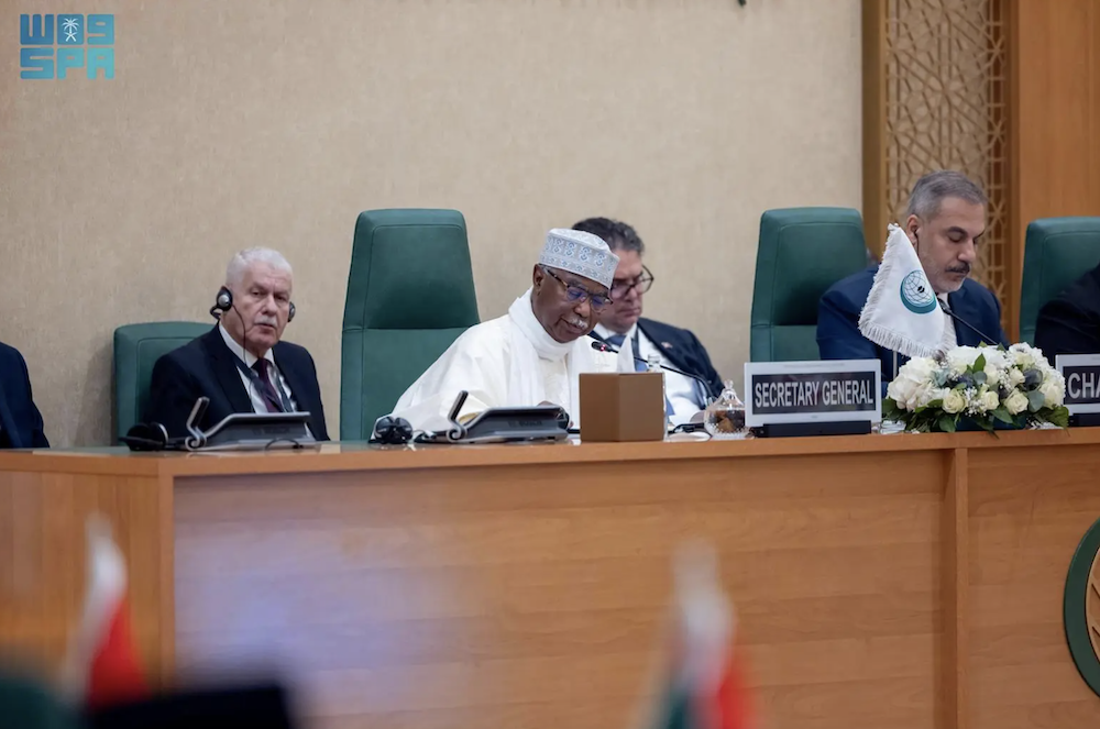 The secretary-general of the Organization of Islamic Cooperation, Hissein Brahim Taha, on Monday called for an immediate and permanent ceasefire in Gaza, urging an end to Israeli aggression and the full withdrawal of Israeli forces. (SPA)