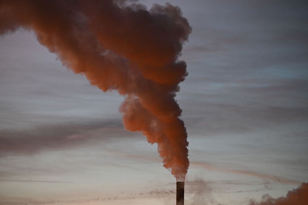 Vapor rises from a geothermal power station along the coast of the Salton Sea near Calipatria, California, December 15, 2021. (AFP)