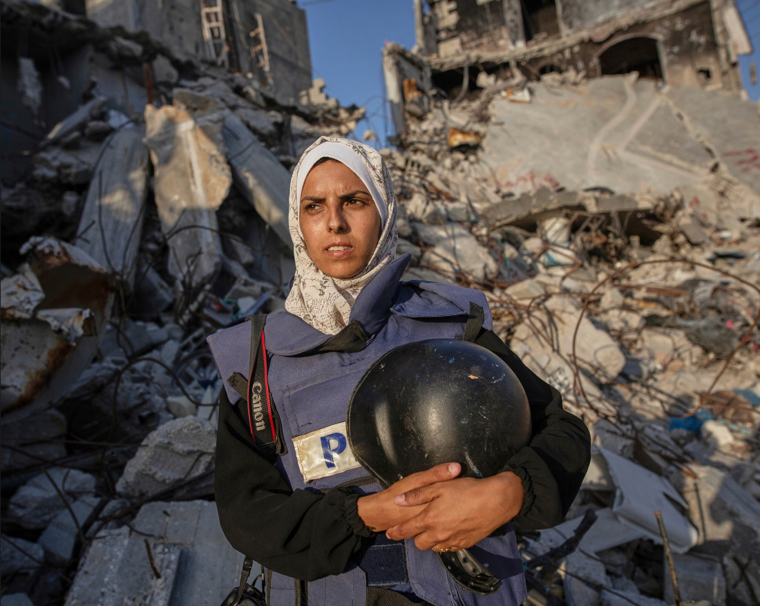 Mariam Dagga was killed alongside four other journalists in an Israeli strike on Nasser hospital, where she had reported throughout the war in Gaza. (File/AP)