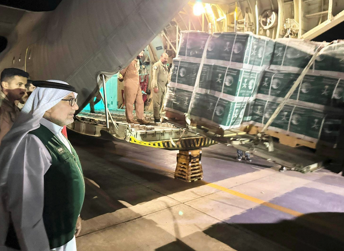 The shipment was coordinated by the Saudi ministry of defense and the Kingdom’s mission in Egypt. (SPA)