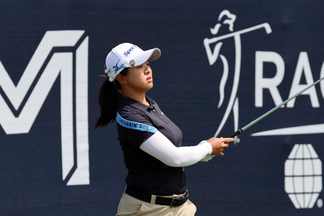 Allizen Corpuz finally sees results and shares Boston lead on LPGA