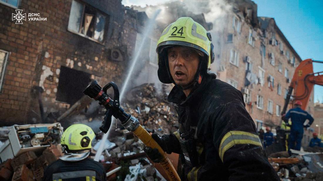 Russian missiles and drones ripped through apartment blocks in the Ukrainian capital Kyiv early August 28, 2025, killing at least 14 people, including three children. (FILE/AFP)