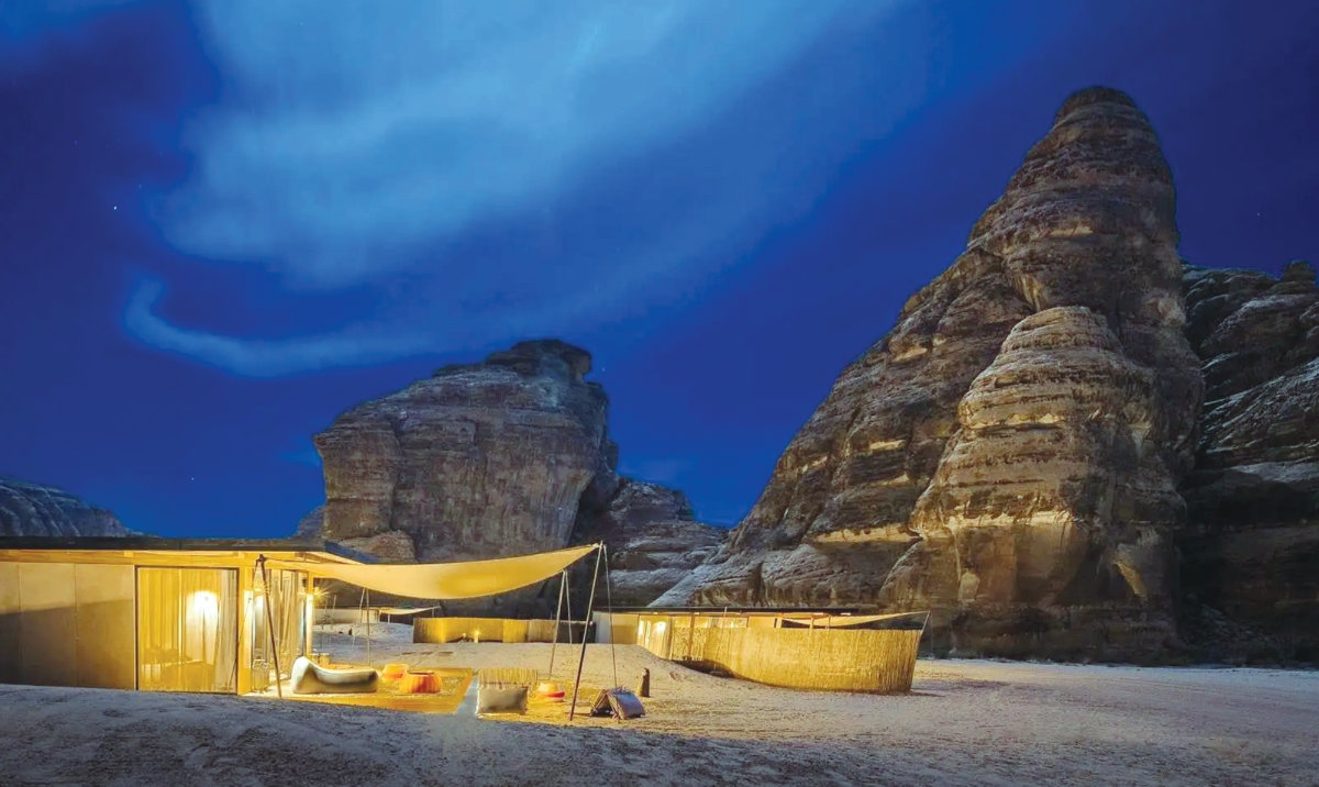 From solar-powered tents in AlUla to AI-enhanced stargazing in the Empty Quarter, high-end glamping is turning remote landscapes into billion-dollar assets, combining sustainability with indulgence under the Kingdom’s Vision 2030. (Supplied)