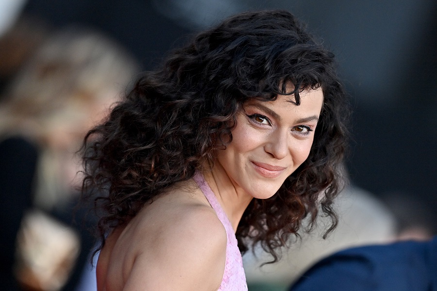 May Calamawy is known for her roles in US Netflix series “Ramy” and “Moon Knight” (2022), where she plays dual characters Layla El-Faouly and the Scarlet Scarab. (Getty Images)