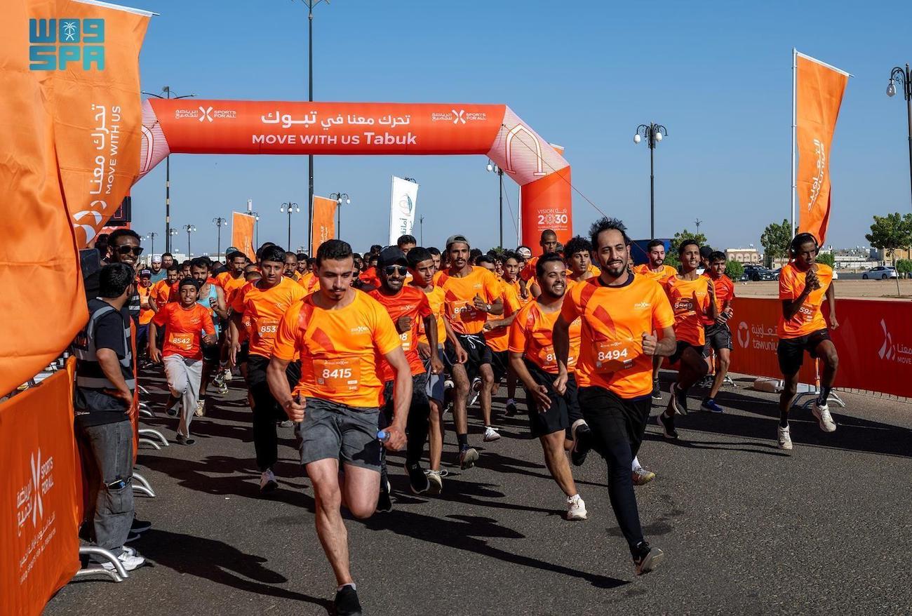Tabuk Central Park saw community participation in the Move With Us, Tabuk sports program, which was organized by the Saudi Sports for All Federation. (SPA)