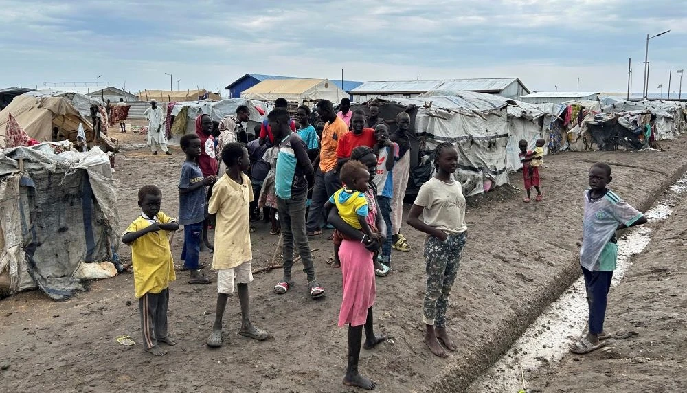 Child refugees in Renk transit center, which hosts people fleeing the war in Sudan, Renk, South Sudan, Aug 9, 2025. (AP Photo)