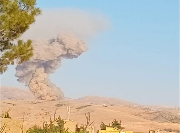 A series of Israeli air strikes killed four people in south and east Lebanon, the health ministry said Friday, referring to strikes that occurred the previous evening. (X/@wafaa_baydoun23)