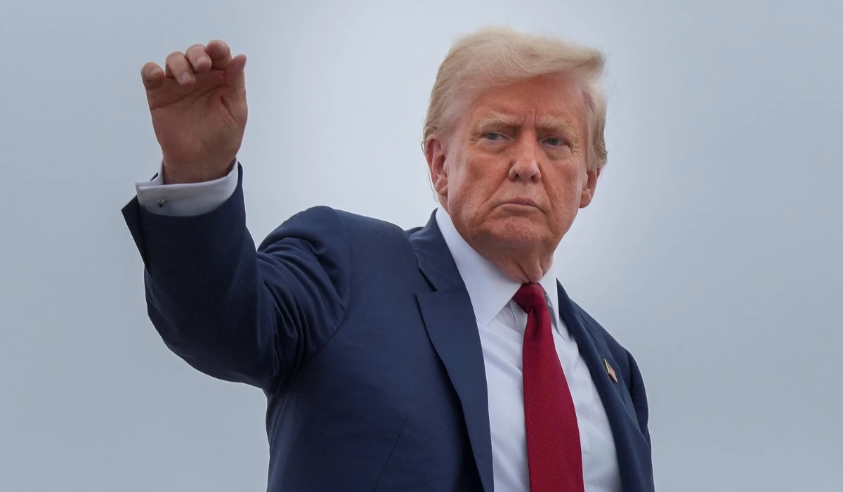 U.S. President Donald Trump boards Air Force One on his way to New Jersey from Joint Base Andrews, Maryland, U.S., August 1, 2025. (REUTERS)