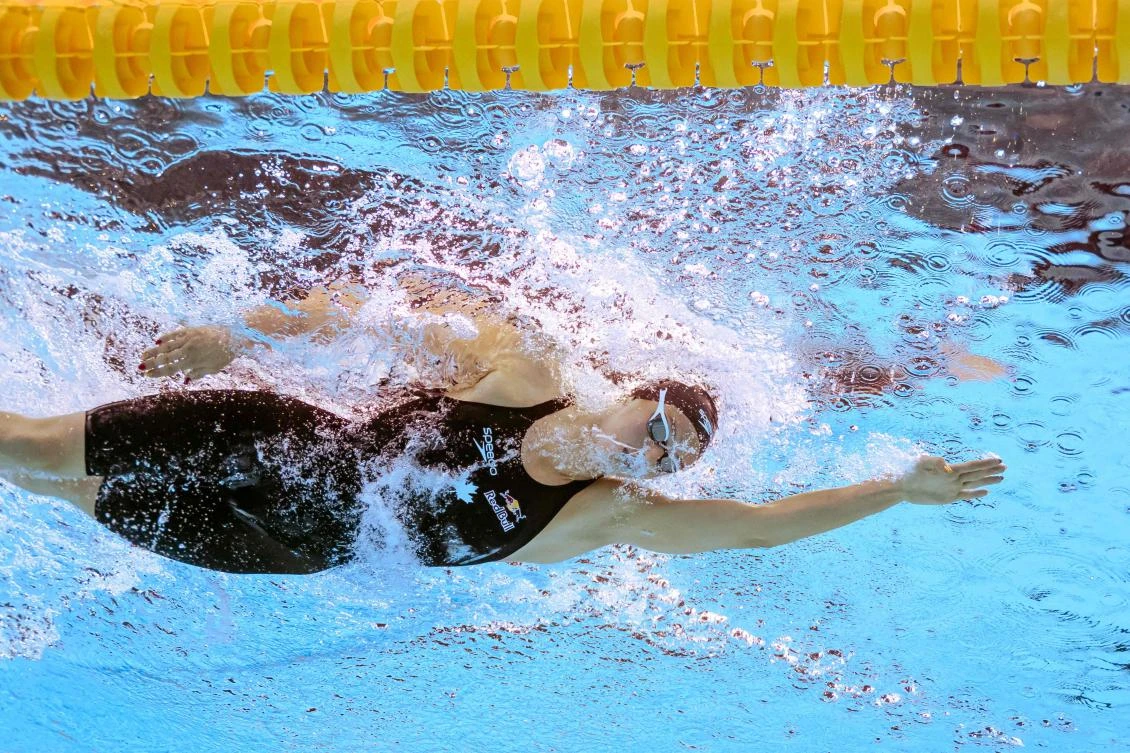 McIntosh cruised to victory in her heat in four minutes and 35.56 seconds for the final later on Sunday, nearly 12 seconds shy of her world record (4:23.65) from Canadian trials in June. (AFP)