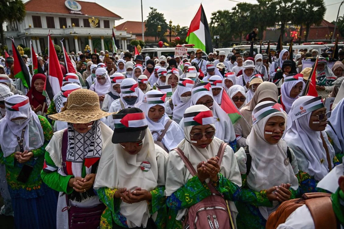 Muslim-majority Indonesia has sent humanitarian aid to Gaza after Israel started an offensive in October 2023 that Gaza health officials say has killed more than 60,000 Palestinians. (FILE/AFP)
