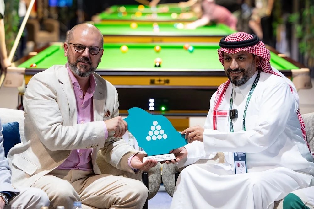 The Saudi Billiards and Snooker Federation launched its new official logo on Thursday in Jeddah. (Supplied)