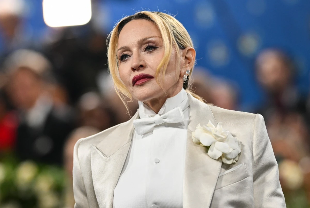US singer songwriter Madonna arrives for the 2025 Met Gala at the Metropolitan Museum of Art in New York, May 5, 2025. (AFP)