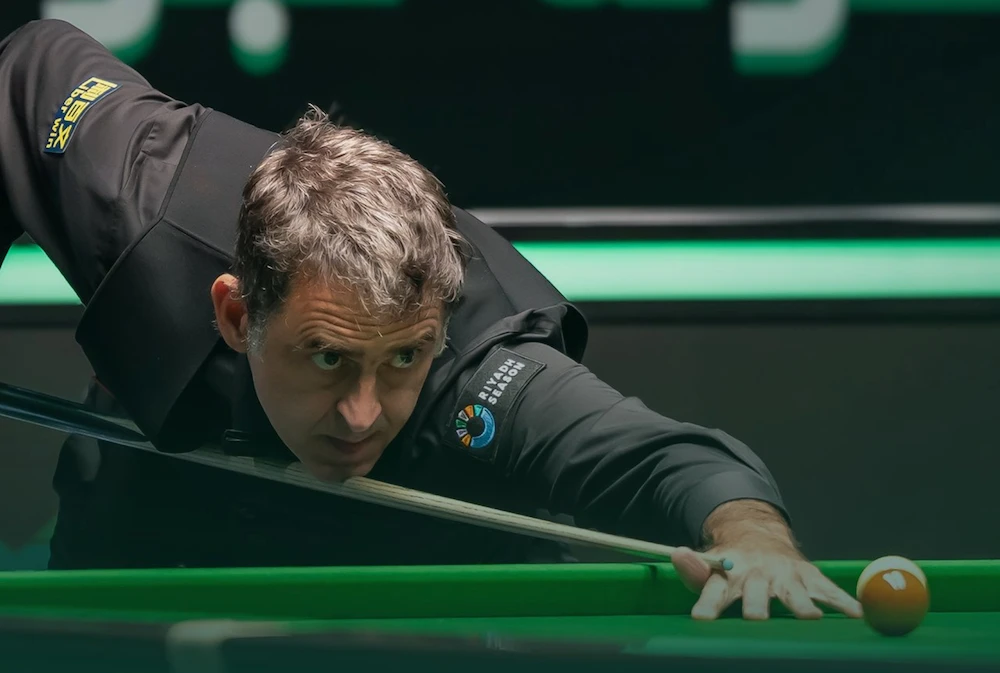 Ronnie O’Sullivan is into the last eight of the Saudi Arabia Snooker Masters. (Supplied/@saudibilliards)