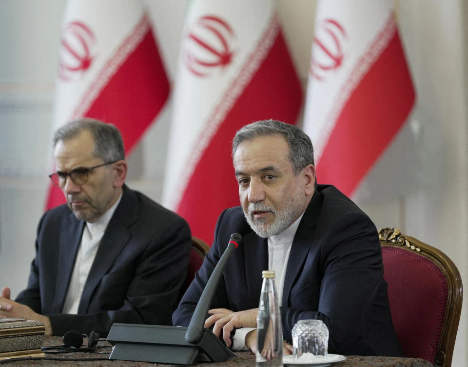 Iranian Foreign Minister Abbas Araghchi speaks during a meeting with foreign ambassadors in Tehran, Iran, July 12, 2025. (Iranian Foreign Ministry/WANA (West Asia News Agency)/Handout via Reuters/File Photo)