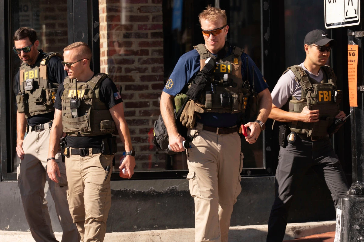 FBI agents patrol Chinatown in downtown Washington D.C. on Aug. 22, 2025. (AP)