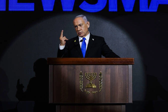 Human rights lawyers said on Friday they have filed a criminal complaint in Argentina’s federal courts seeking the arrest of Israeli Prime Minister Benjamin Netanyahu if he sets foot in the country, amid reports of a possible visit in September that remains unconfirmed. (AFP/File)