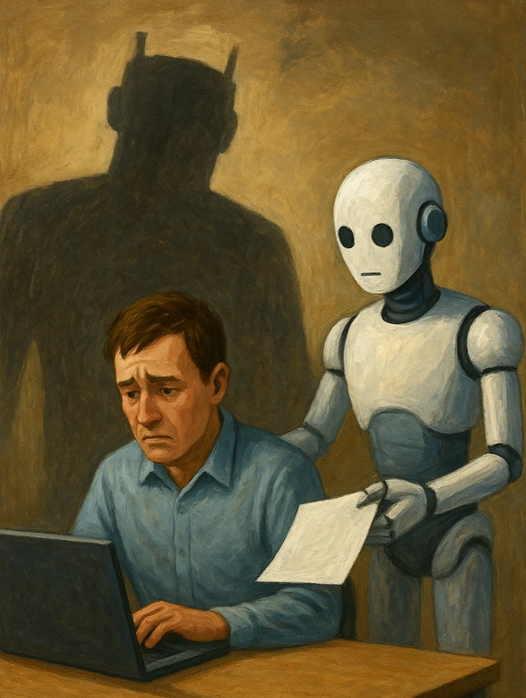 AI threatens not just manual labor but cognitive work, says Dr. John Sfakianakis. (ChatGPT)