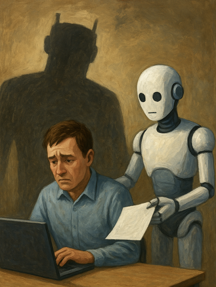AI threatens not just manual labor but cognitive work, says Dr. John Sfakianakis. (ChatGPT)