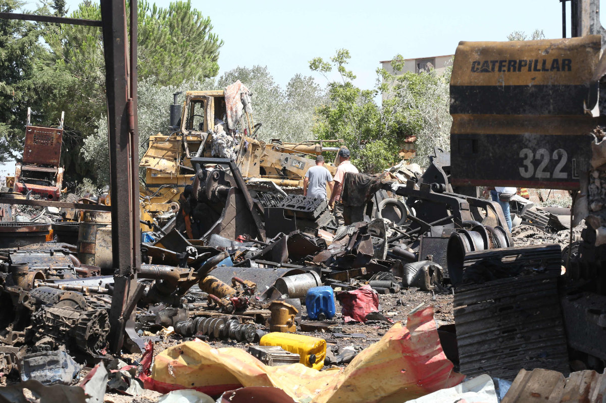 A view shows destruction in the southern Lebanese village of Deir Seryan on Aug. 7, 2025, after an Israeli strike. (AFP)