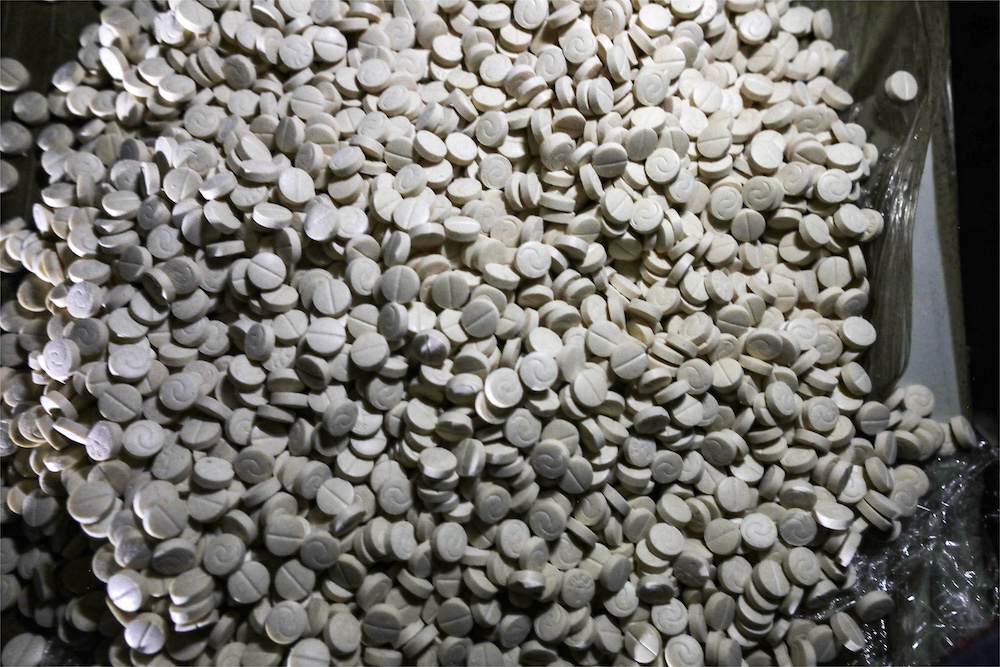 Jordan is known as a transit point for the smuggling of captagon, an addictive, amphetamine-type stimulant that for years has been mass-produced in Syria. (AFP file photo)