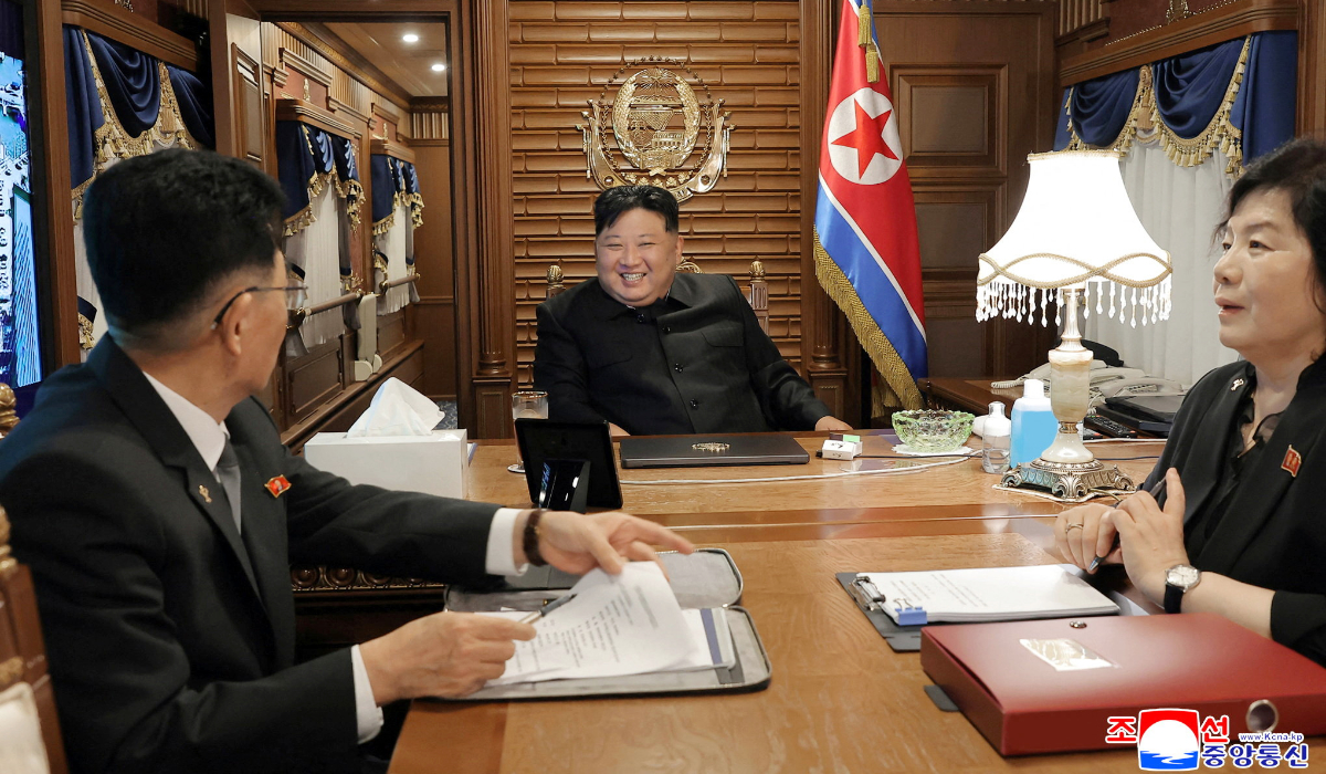 North Korean leader Kim Jong Un travels by train as he leaves Pyongyang to attend China's celebration of the formal surrender of Japan in World War Two, in this picture released by the Korean Central News Agency on September 2, 2025. (REUTERS)
