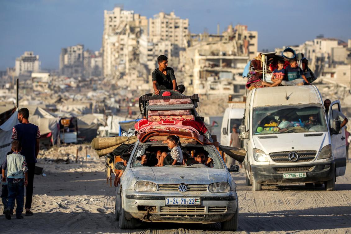 Gaza City residents said the military had destroyed homes and tent encampments that had housed Palestinians displaced by nearly two years of war. (FILE/AFP)