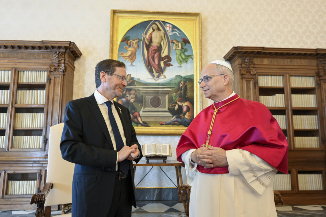 Pope Leo raises ‘tragic situation in Gaza’ in meeting with Israeli president