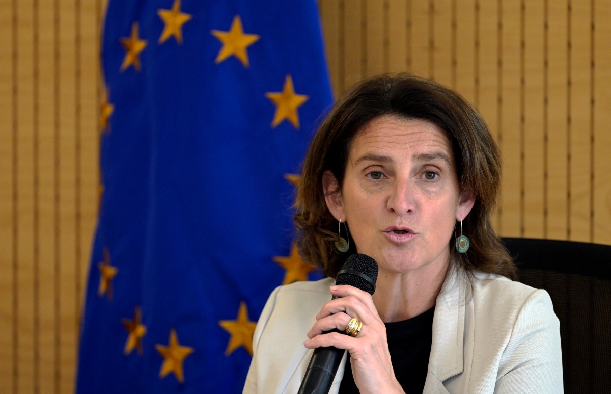 EU Executive Vice President for Clean, Just, and Competitive Transition, Teresa Ribera. (File/AFP)