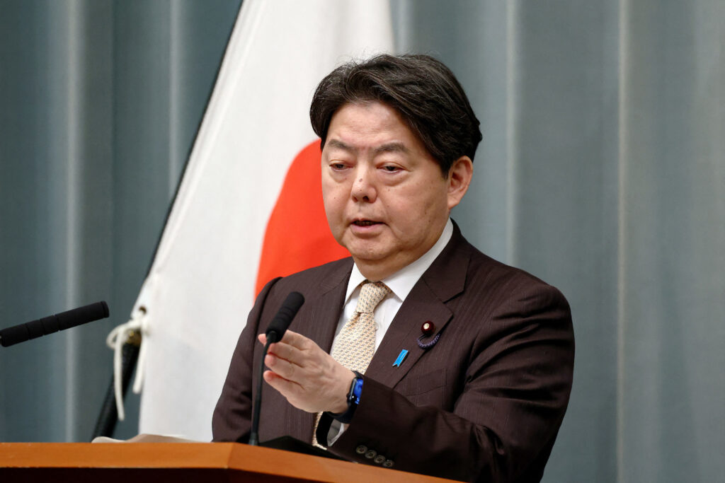 Hayashi called the attack a “hindrance of diplomatic efforts” for a ceasefire in Gaza and the release of hostages, especially solidarity with Qatar and urging Israel to return to negotiations. (AFP)