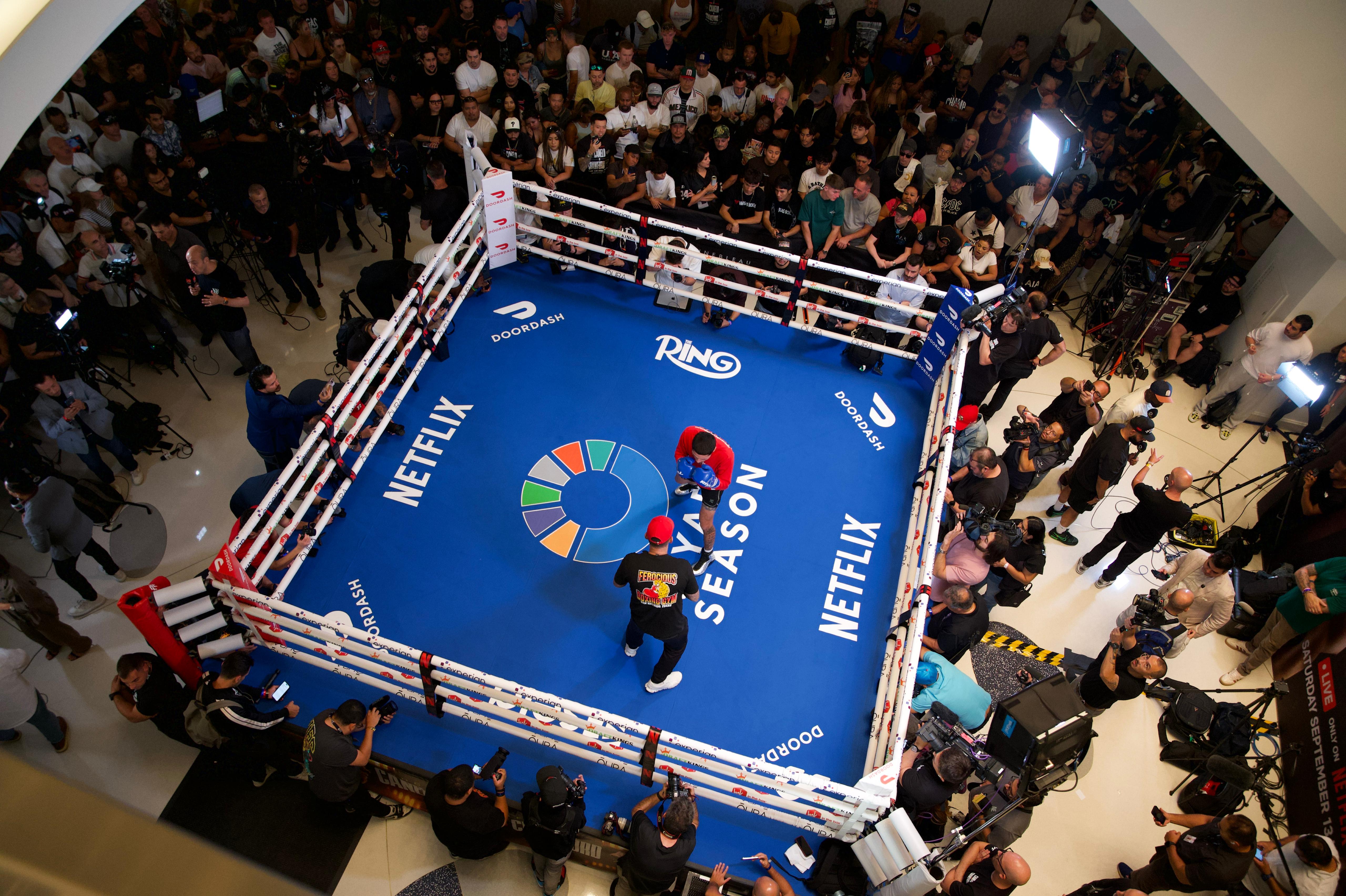 Turki Alalshikh on Wednesday attended a series of exhibition undercard bouts as part of the Canelo-Crawford Fight Week. (Supplied)