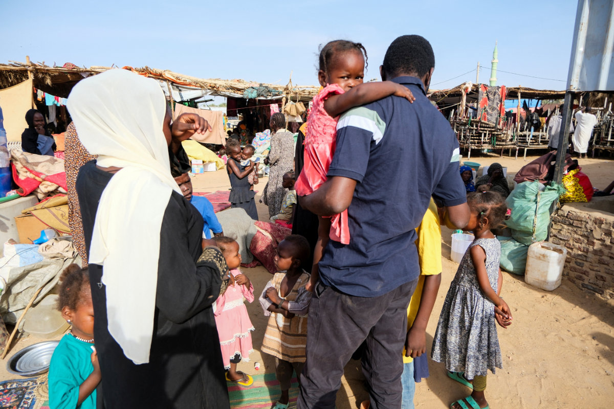 Sudanese villagers are seen at a displacement camp in Al Dabba, Sudan, on September 6, 2025, as the humanitarian situation deteriorates amid the ongoing conflict between the paramilitary Rapid Support Forces (RSF) and the Sudanese army. (Reuters)