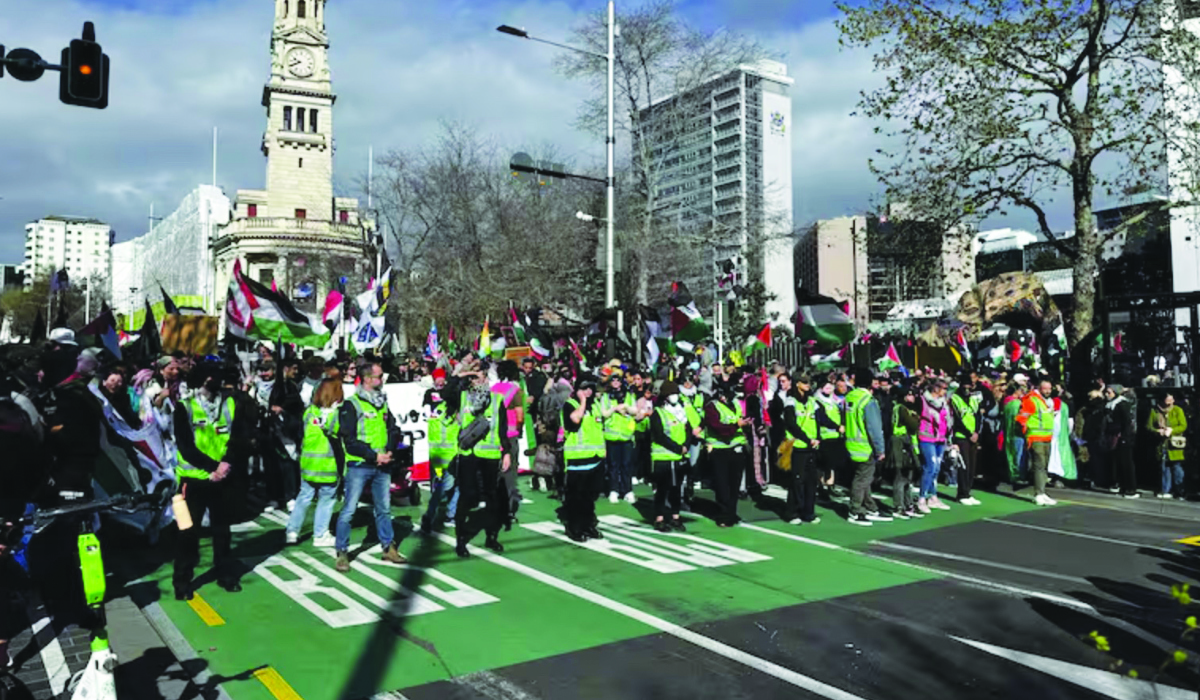 Some 50,000 attended the rally in central Auckland on Saturday.
