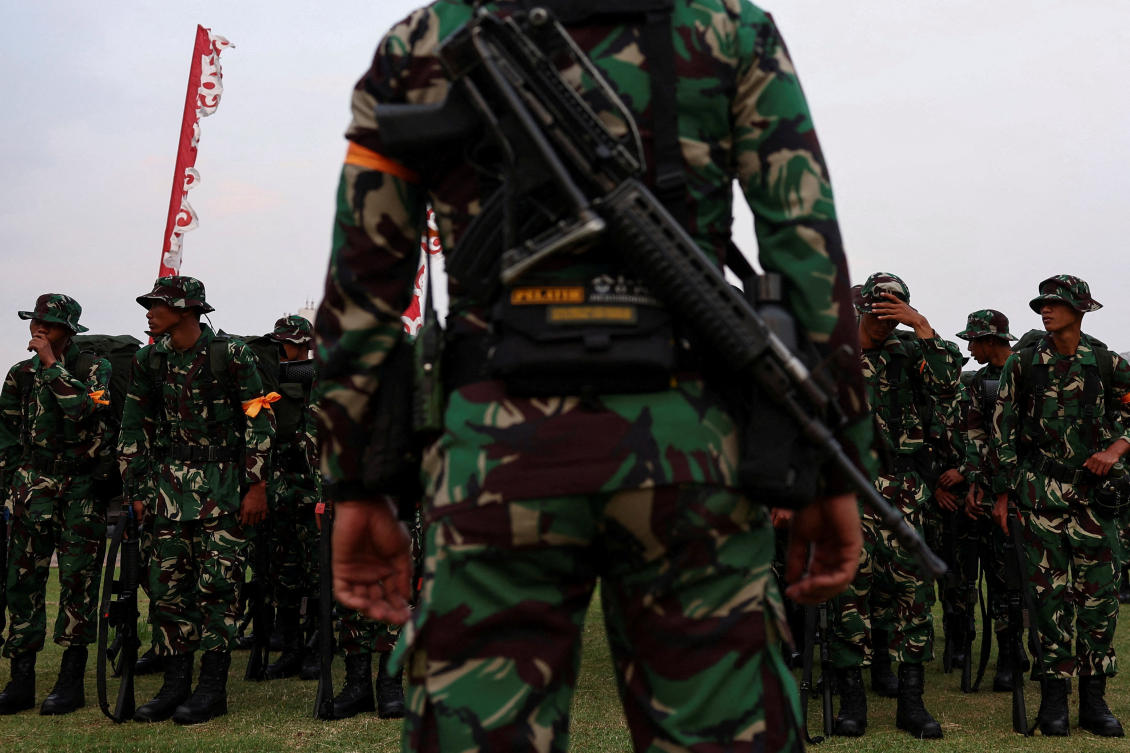 Indonesian President Prabowo Subianto has appointed former generals to key posts and has deployed the military for various tasks, including handling street protests. (Reuters)