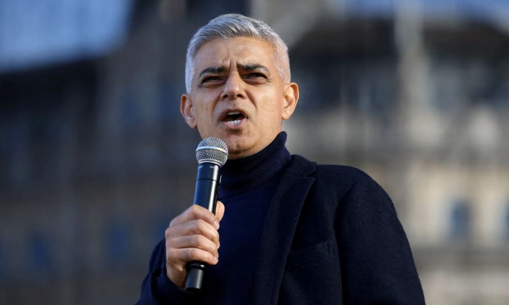 Sadiq Khan condemned Israel’s war in Gaza as a genocide. (Reuters)