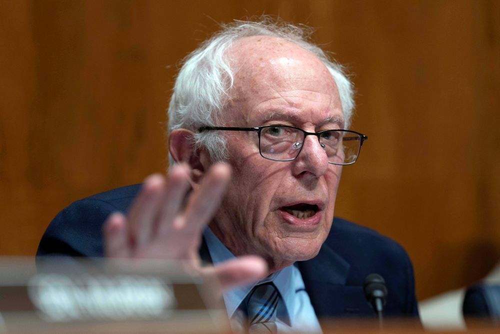 Senate Committee on Health, Education, Labor, and Pensions ranking member Sen. Bernie Sanders, I-Vermont, speaks during a hearing on Capitol Hill, Washington, Wednesday, Sept. 17, 2025. (AP Photo)