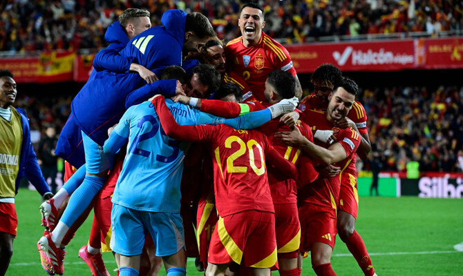 Spain and Lamine Yamal took top spot from Argentina and Lionel Messi in the FIFA men’s rankings published on Thursday, and lead for the first time since being dethroned as world champion in June 2014. (AFP/File)