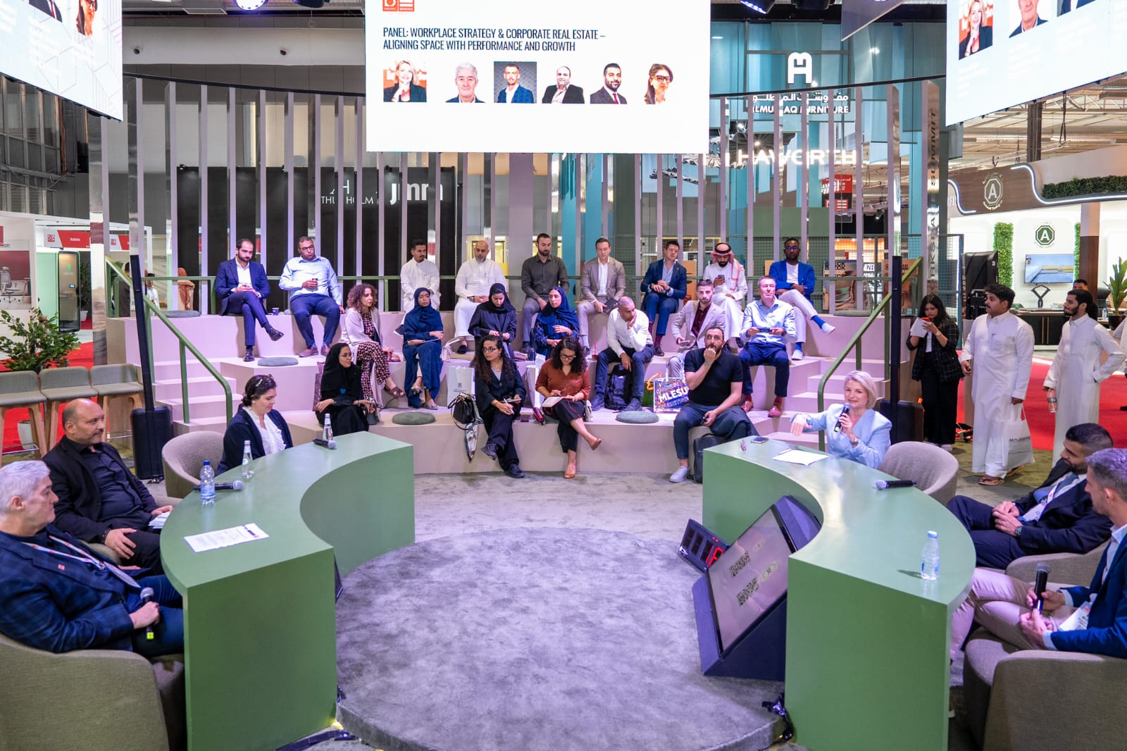 A session in progress at Orgatec Workspace Saudi Arabia and Stationery, Paper, Gifts, Homeware, Kids and Toys – at the Riyadh Front Exhibition and Conference Centre. (Supplied)