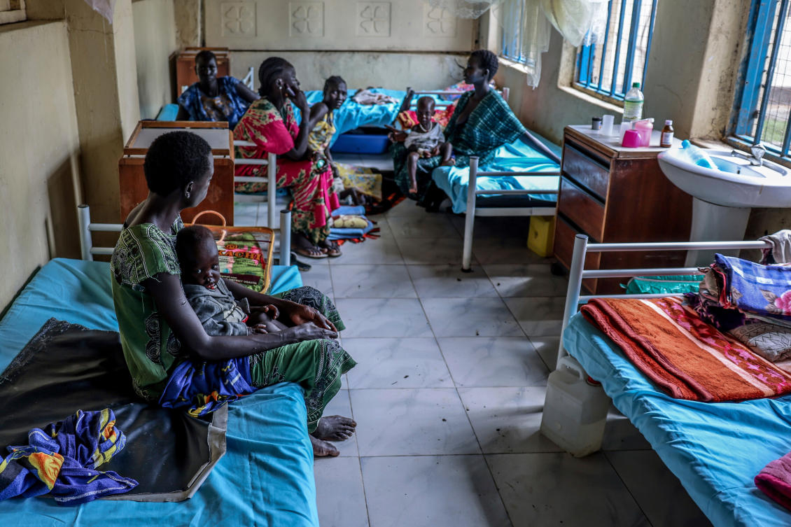 Adut’s mother, Ayan, couldn’t breastfeed her fifth child, a struggle shared by the 1.1 million pregnant and lactating women who are malnourished in the east African country. (AP)