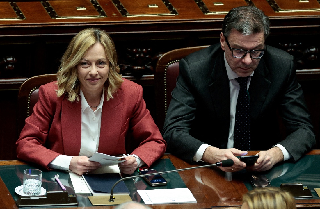 Italy's Prime Minister Giorgia Meloni attends a session at the lower house of parliament in Rome, Italy. (Reuters)